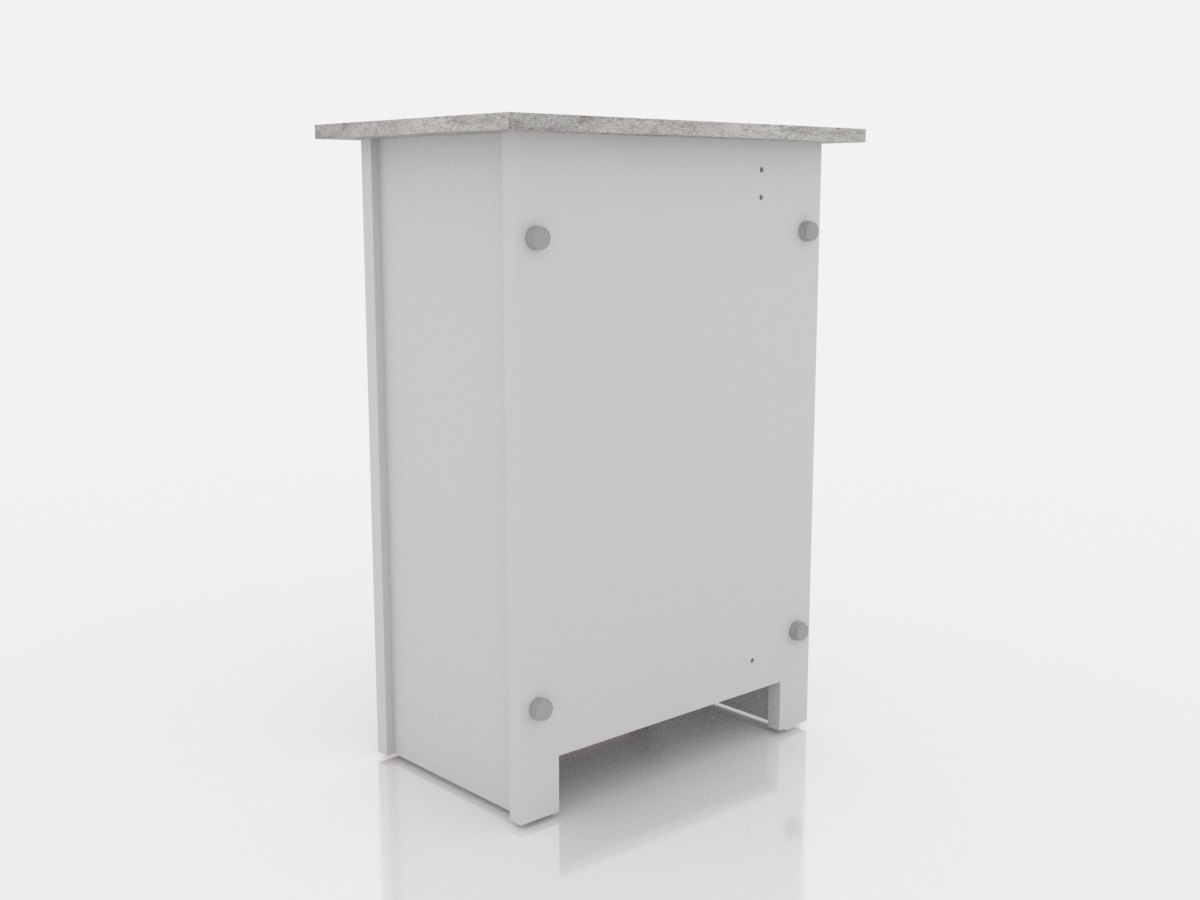 SYM-407B Symphony Portable Backwall Counter -- Back View 